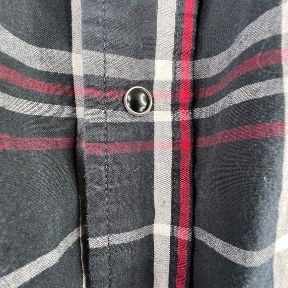 LEVIS MENS LONG SLEEVE SZ L PLAID PEARL SNAP BUTTON UP SHIRT - Picture 6 of 8